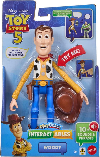 Mattel Disney and Pixar Toy Story 5 Interactables Talking Figures, 7 Inch Playscale, Movie Phrases & Converses with Others in Line, Characters Vary, JKV25