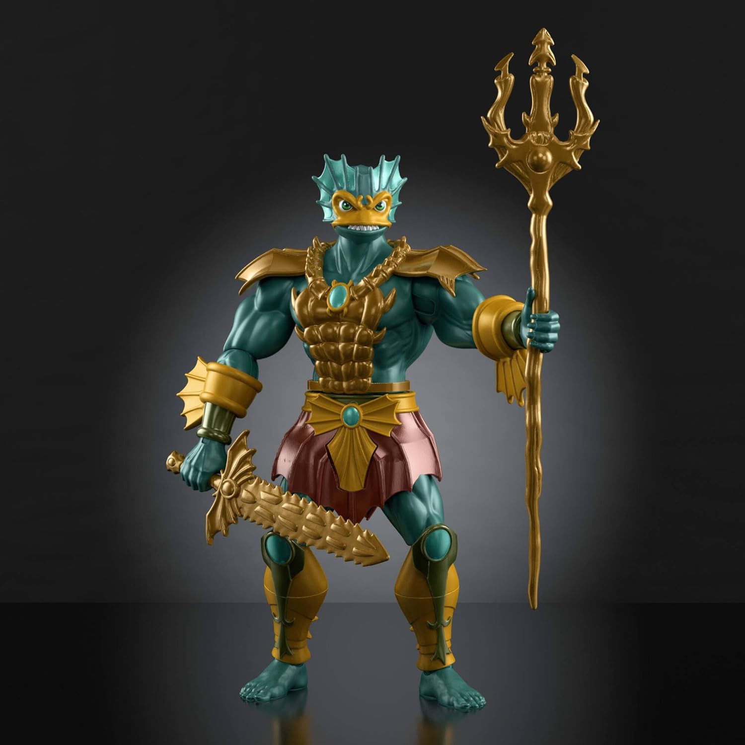 Masters of the Universe Origins Action Figure 200X Cartoon Collection Mer-Man, 5.5 Inch 1980s MOTU TV Villain, Detailed Design Trident & Sword, JHK02