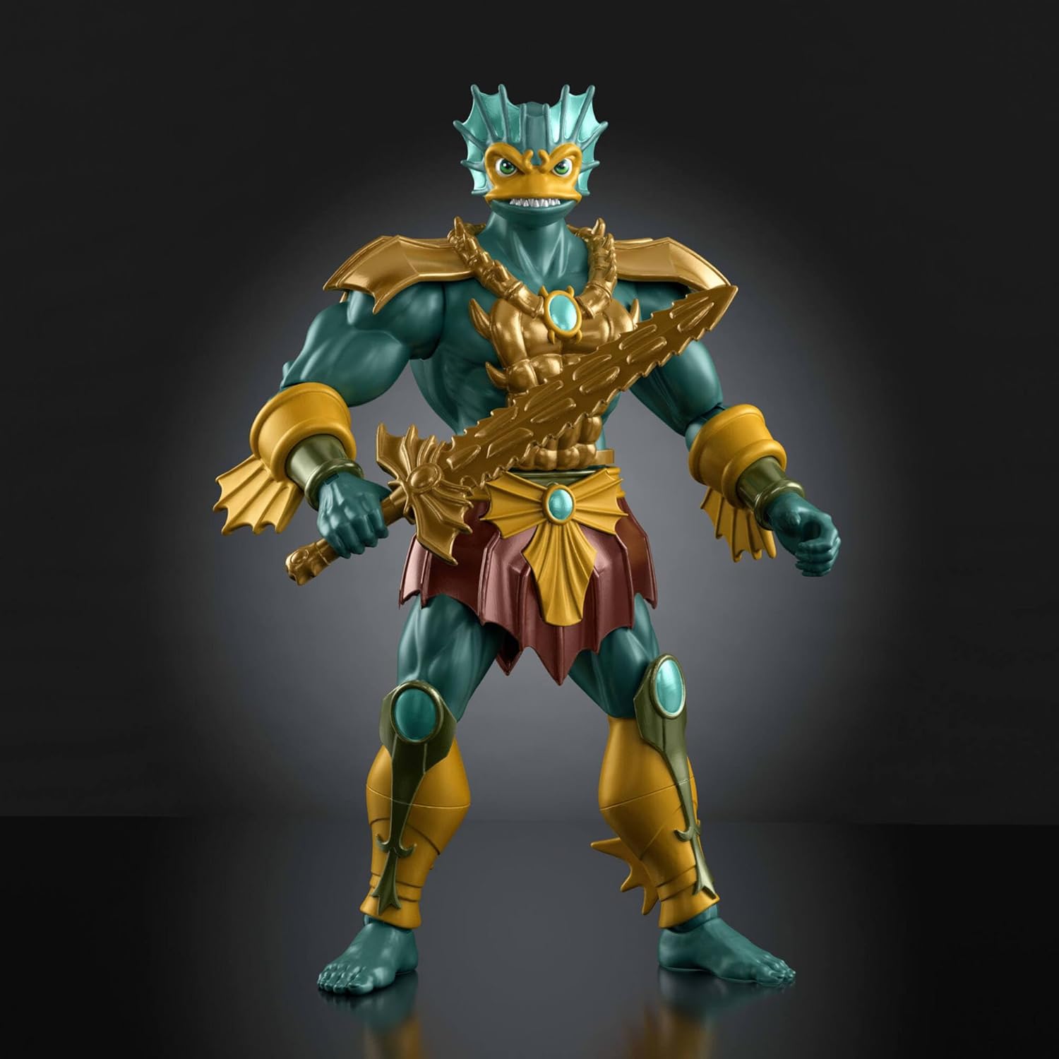 Masters of the Universe Origins Action Figure 200X Cartoon Collection Mer-Man, 5.5 Inch 1980s MOTU TV Villain, Detailed Design Trident & Sword, JHK02