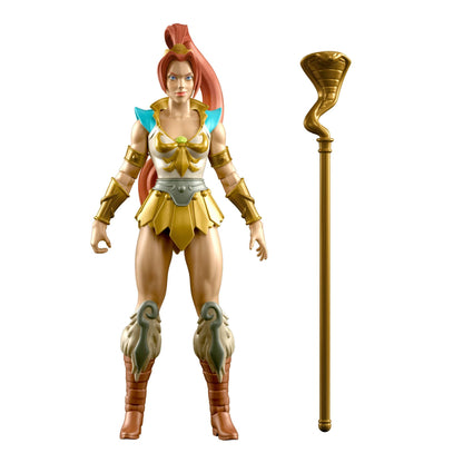 Masters of the Universe Origins Action Figure 200X Cartoon Collection Teela, 5.5 Inch 1980s MOTU Heroine, Ponytailed Hair, Detailed Design & Staff, JHK00