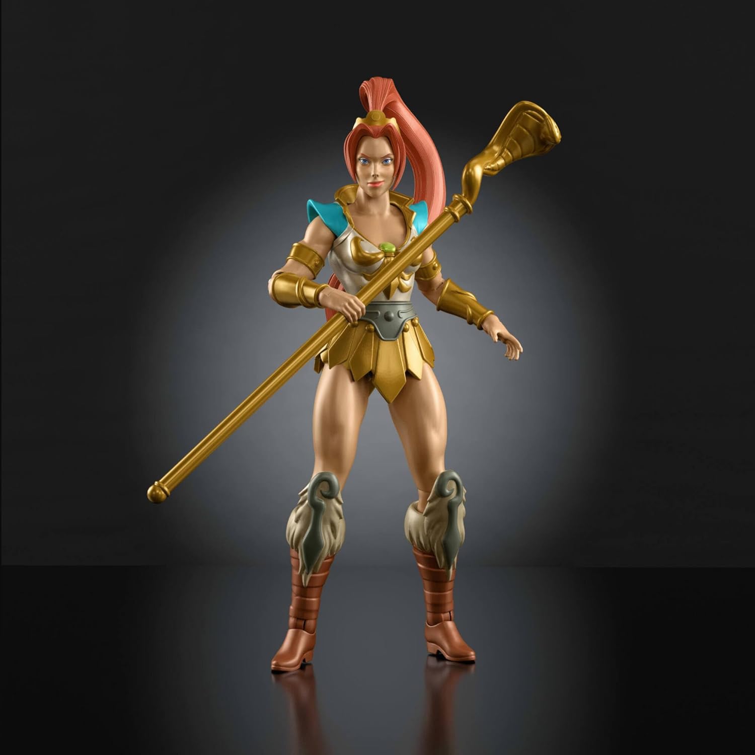 Masters of the Universe Origins Action Figure 200X Cartoon Collection Teela, 5.5 Inch 1980s MOTU Heroine, Ponytailed Hair, Detailed Design & Staff, JHK00