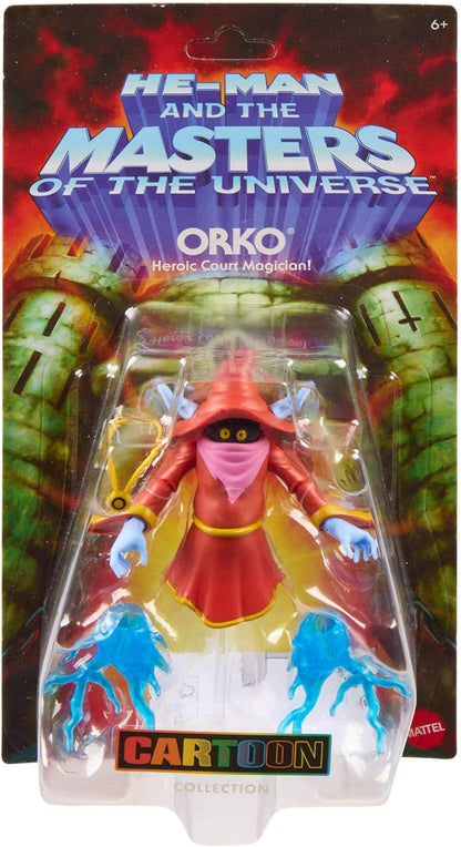 Masters of the Universe Origins Action Figure 200X Cartoon Collection Orko, 5.5 Inch 1980s MOTU TV Wizard, Detailed Design & Clear Stand, Magic Effect, JHK01