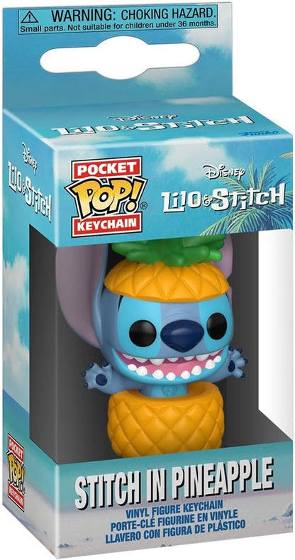 Funko POP! Keychain: Lilo & Stitch - Stitch in pineapple Novelty Keyring - Collectable Mini Figure - Stocking Filler - Gift Idea - Official Merchandise - Backpack Decor