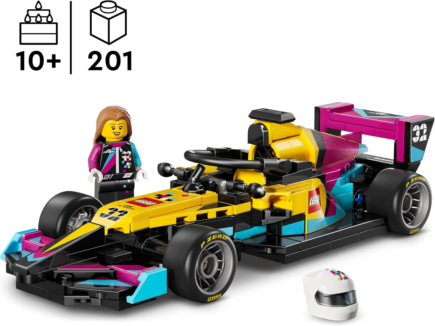 LEGO Speed Champions F1 ACADEMY Race Car Toy - Model Kit w/a Female Formula 1 Driver Minifigure - Birthday Gift for 10+ Year Old Girls, Boys & Adult Motorsport Fans - 77258