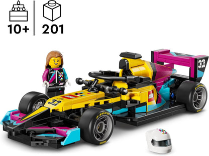 LEGO Speed Champions F1 ACADEMY Race Car Toy - Model Kit w/a Female Formula 1 Driver Minifigure - Birthday Gift for 10+ Year Old Girls, Boys & Adult Motorsport Fans - 77258