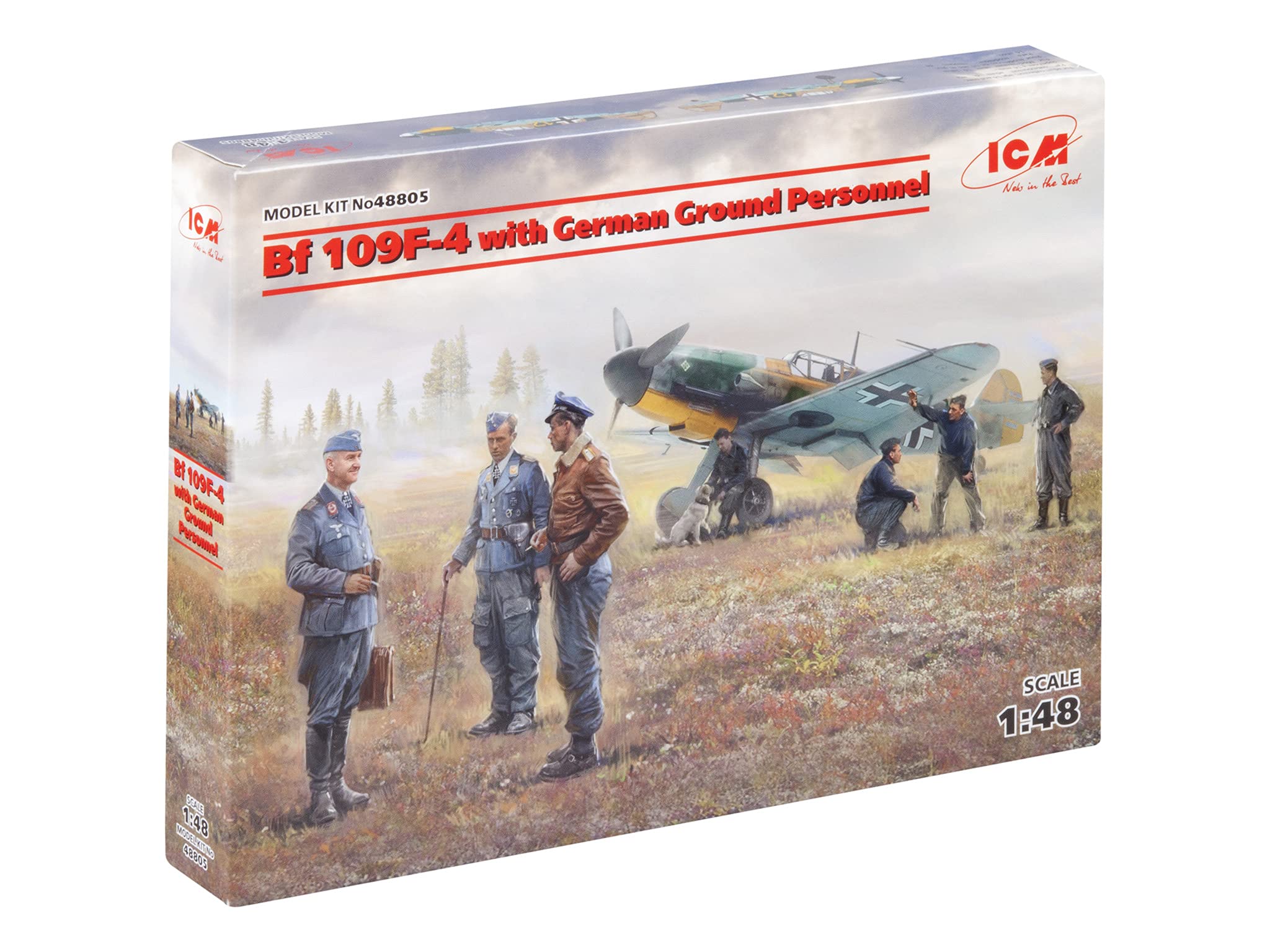 ICM ICM48805 1:48-BF 109F-4 con Personale Tedesco di Terra