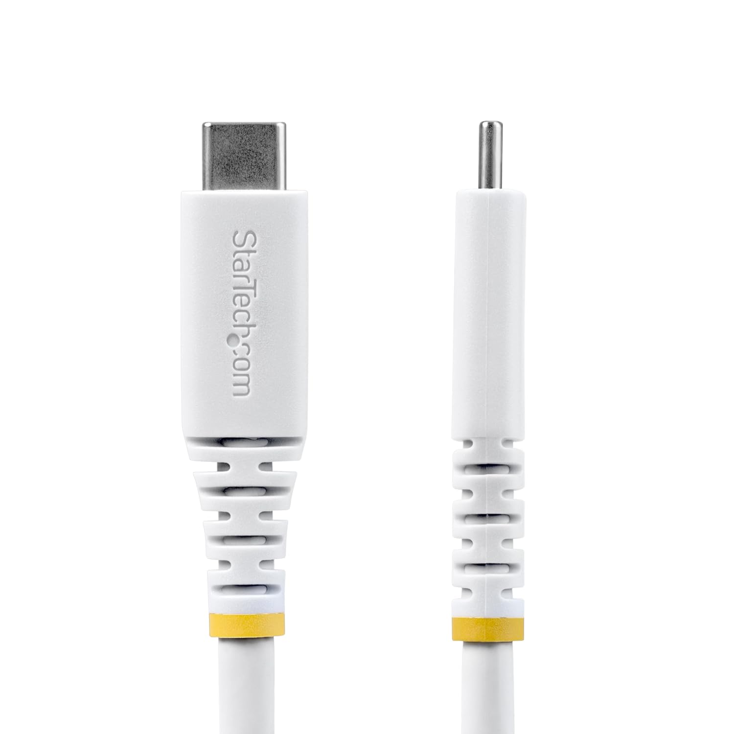 StarTech.com Câble USB 4 de 2 m, 20 Gbps, Câble USB-C Certifié USB-IF, PD EPR 240 W, DP 1.4 4K 120 Hz, Gaine TPE, Cordon USB-C Blanc