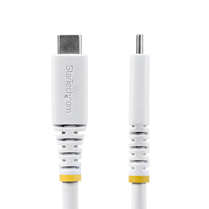 StarTech.com Câble USB 4 de 2 m, 20 Gbps, Câble USB-C Certifié USB-IF, PD EPR 240 W, DP 1.4 4K 120 Hz, Gaine TPE, Cordon USB-C Blanc