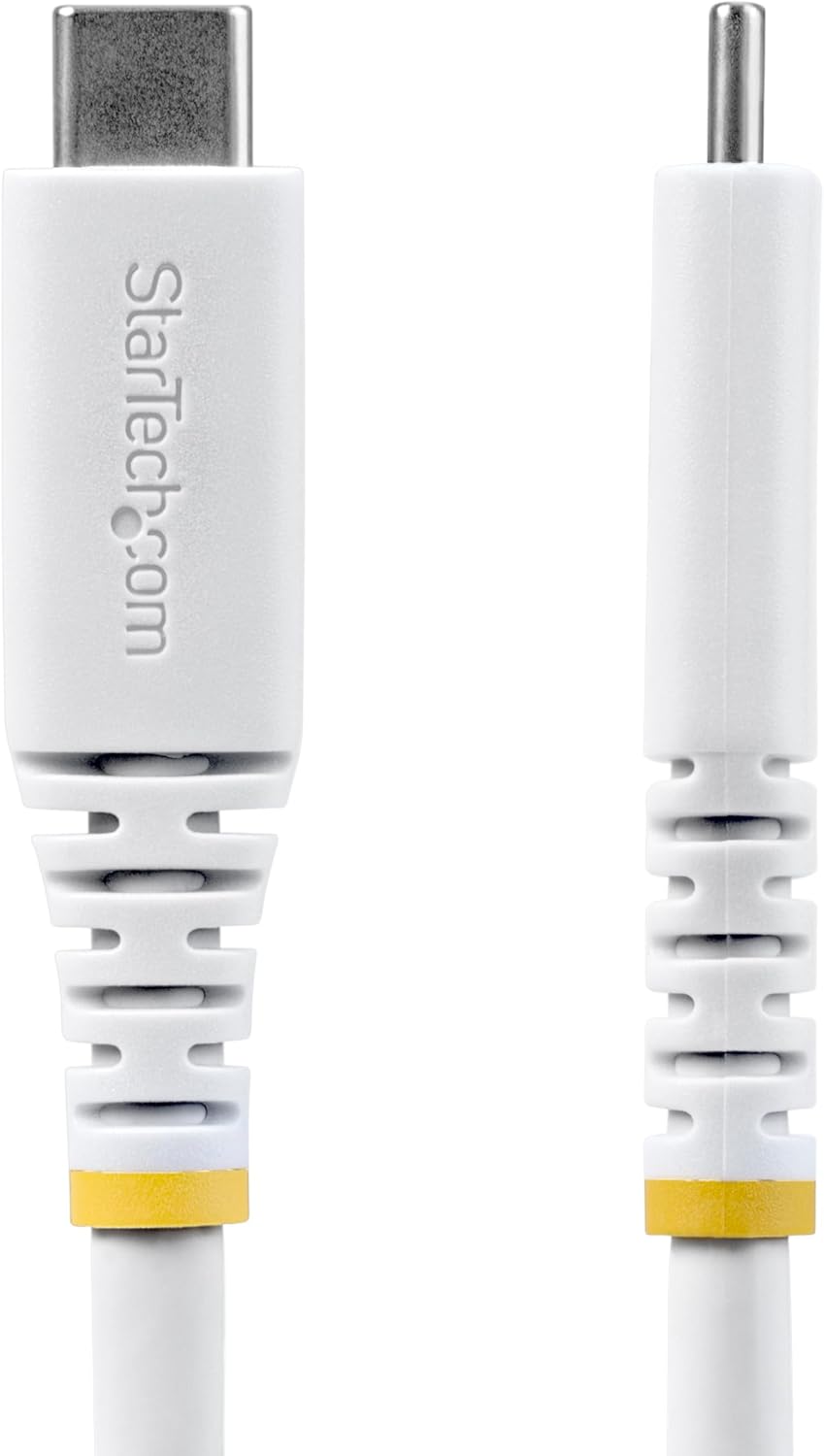 StarTech.com Cable USB4 2m - Cable USB-C Certificado USB-IF - 20Gbps - 240W - 4K120 - DP 1.4 - Cable USB Tipo C - TPE - Blanco