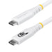 StarTech.com Cable USB4 2m - Cable USB-C Certificado USB-IF - 20Gbps - 240W - 4K120 - DP 1.4 - Cable USB Tipo C - TPE - Blanco
