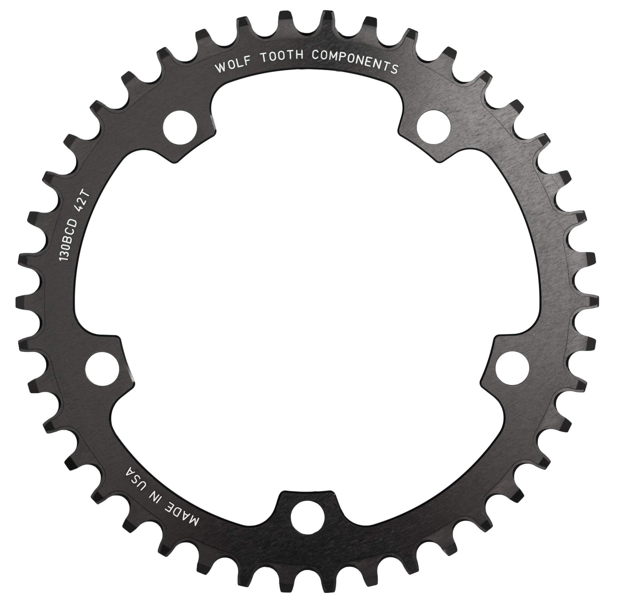 Wolf Tooth 130 BCD Flat Top Gravel / CX / Road Chainring Drop Stop B 46T