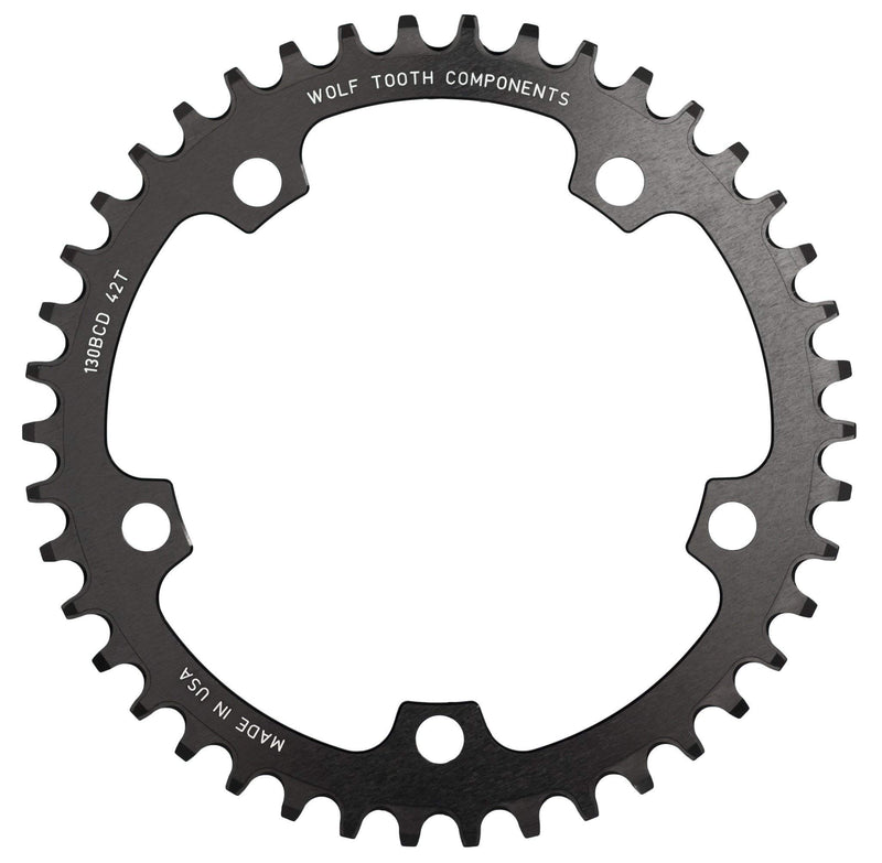 Wolf Tooth 130 BCD Flat Top Gravel / CX / Road Chainring Drop Stop B 46T