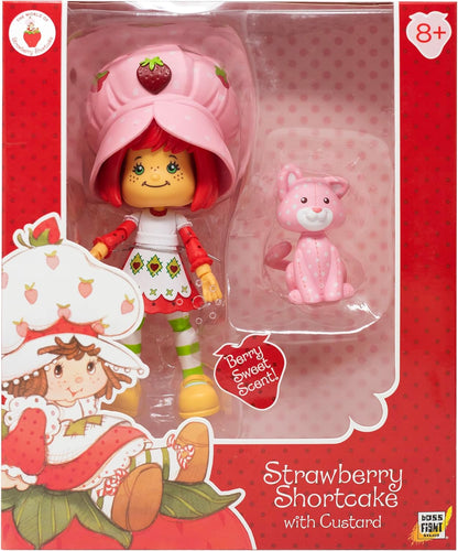 Boss Fight Studio Classica statuetta di torta alla fragola – da collezione profumata con cappello rimovibile e compagno animale – scala 1:12