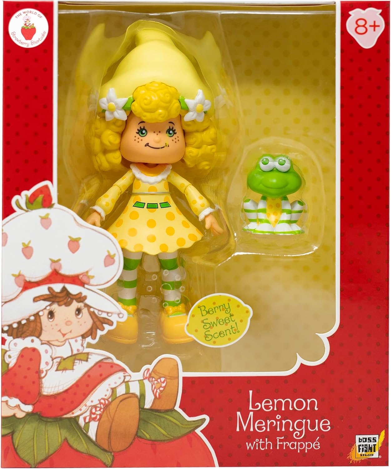 Boss Fight Studio Classic Strawberry Shortcake Lemon Meringue Actionfigur - Sammlerstück, duftende Figur mit abnehmbarem Hut und Tierbegleiter - Maßstab 1:12