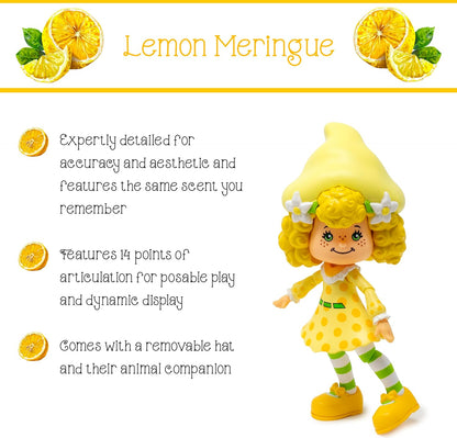 Boss Fight Studio Classic Strawberry Shortcake Lemon Meringue Actionfigur - Sammlerstück, duftende Figur mit abnehmbarem Hut und Tierbegleiter - Maßstab 1:12
