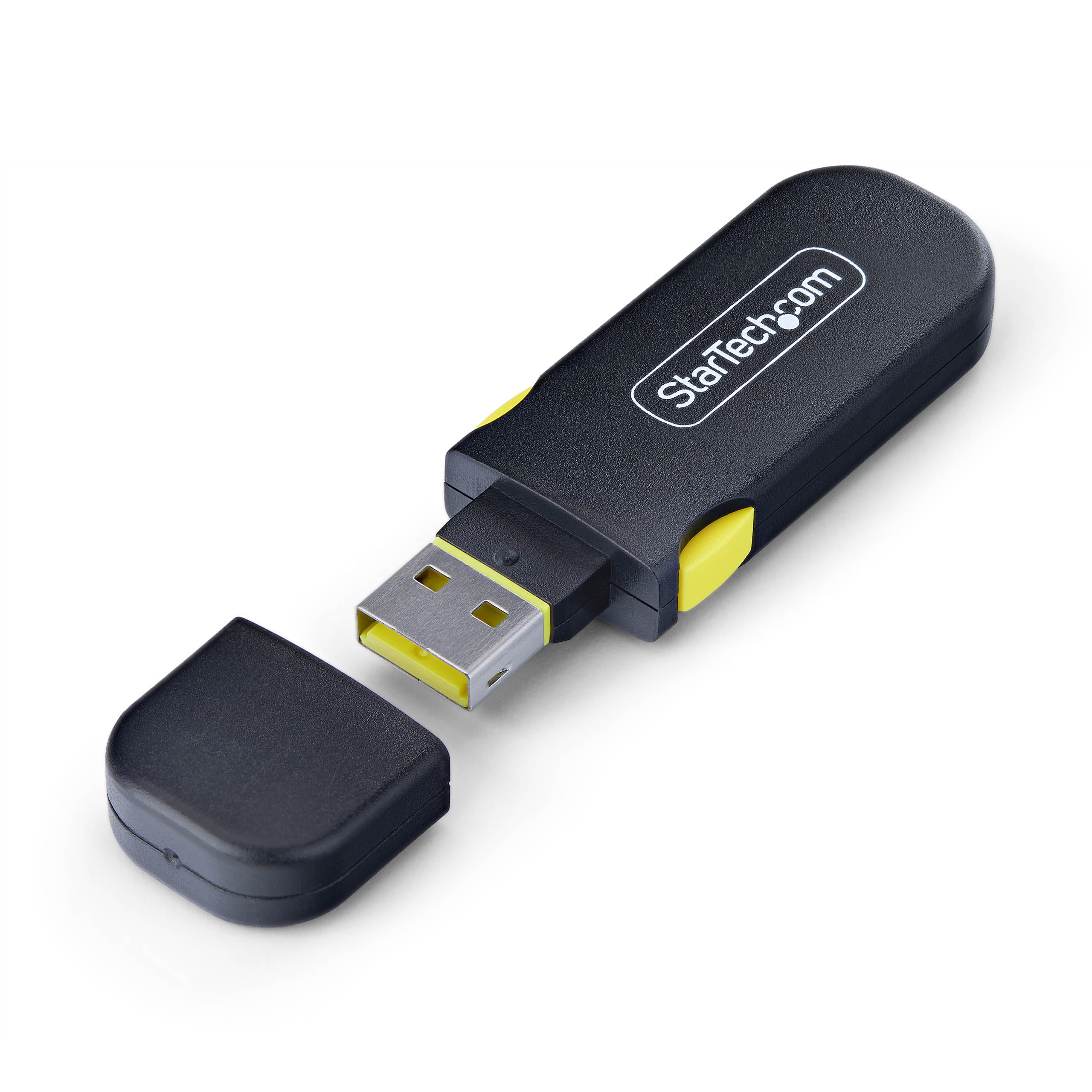 StarTech Blocco Porta USB-A con Chiave, 4 Inserti USB-A di Ricambio, Tappi Antipolvere Riutilizzabili con Chiusura a Scatto per PC e Notebook