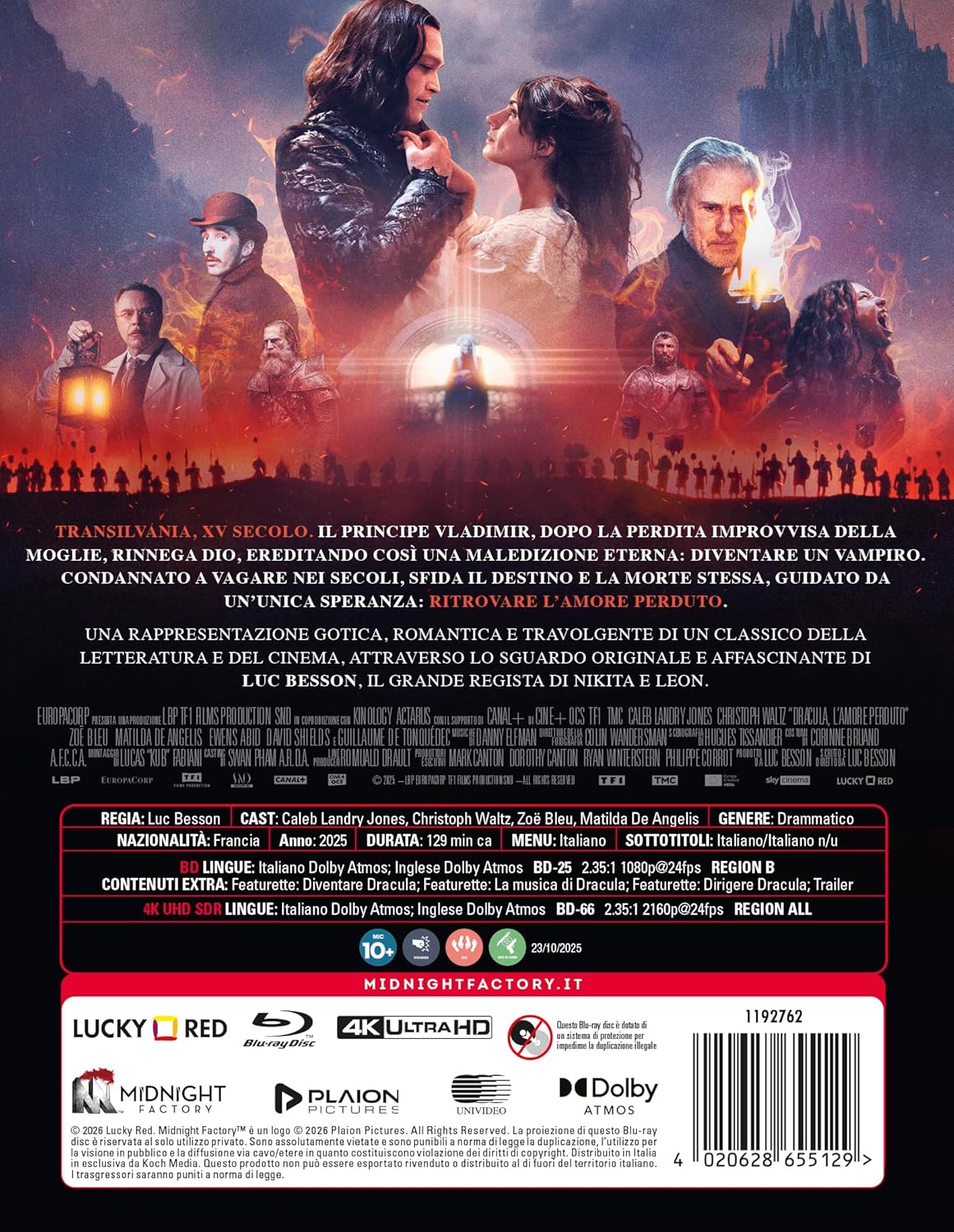 Dracula - L`Amore Perduto (4K Ultra Hd + Blu-Ray)