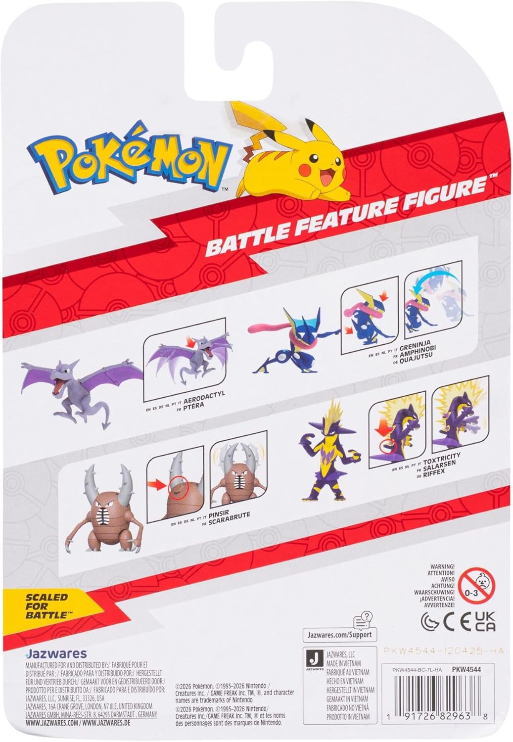 Pokémon Pinsir Battle Feature Figure - 4.5-Inch Pinsir Battle Ready Figure with Horn Attack