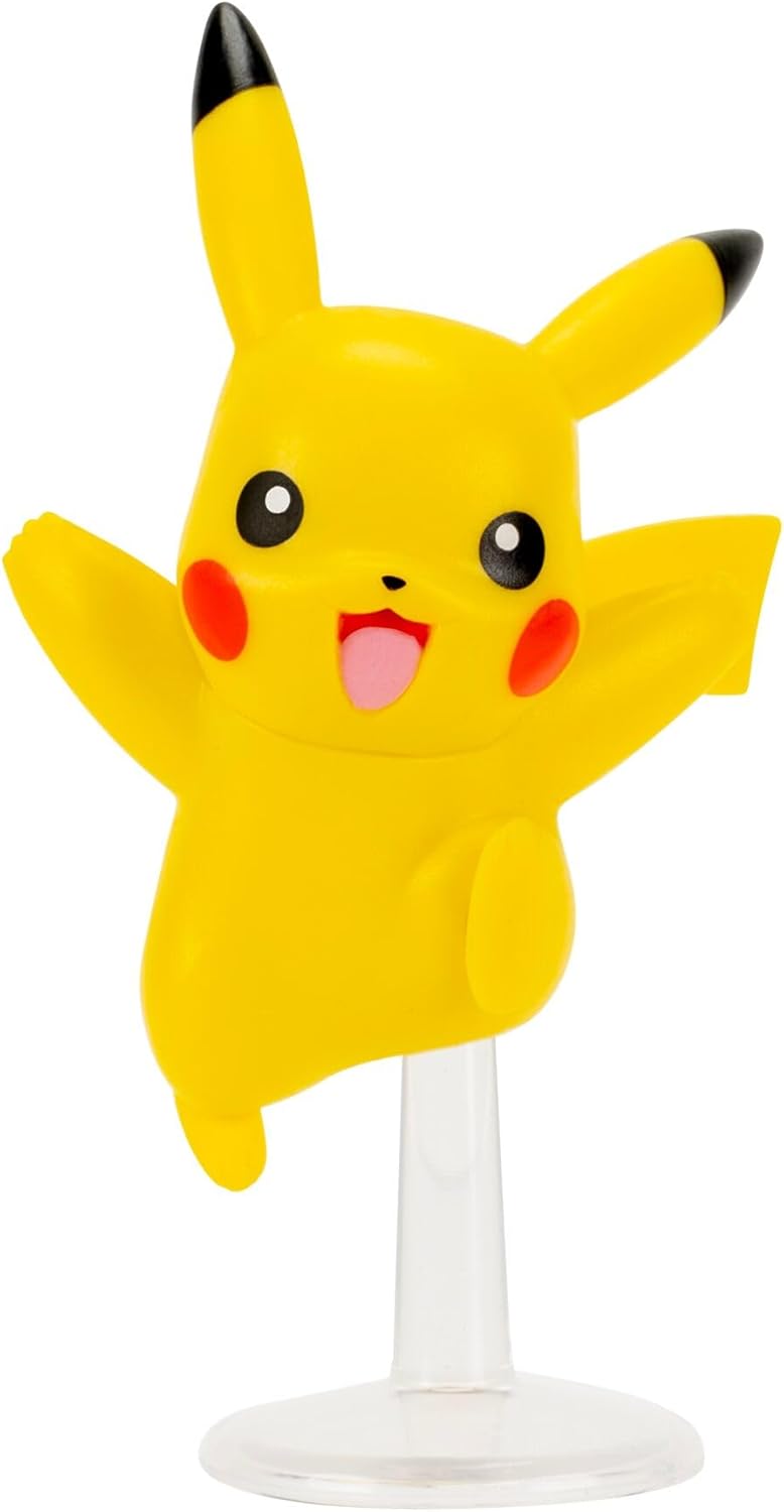 Pokémon Battle Figure 3 Pack - Features 2-Inch Metapod (with Stand) and Pikachu plus 3-Inch Hawlucha Battle Figures