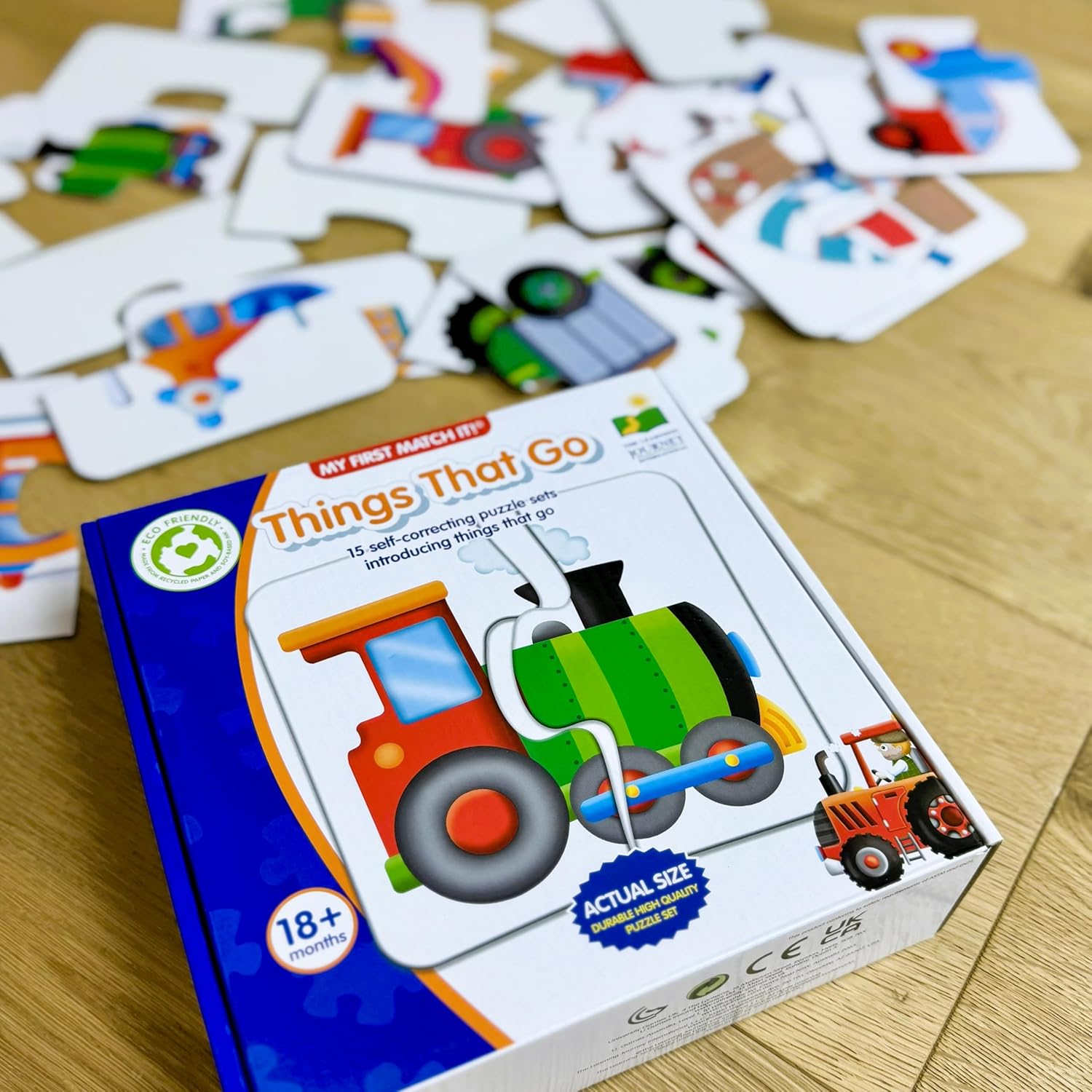The Learning Journey My First Match It - Things That Go Puzzle For Kids - Helps Interactive Child Development, Problem-Solving and Motor Skills - 15 Self-Correcting Puzzle Sets - For 2+ Years