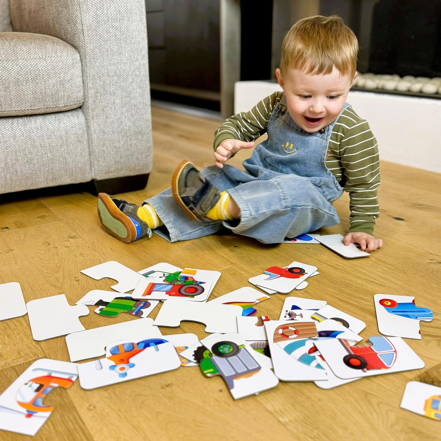 The Learning Journey My First Match It - Things That Go Puzzle For Kids - Helps Interactive Child Development, Problem-Solving and Motor Skills - 15 Self-Correcting Puzzle Sets - For 2+ Years