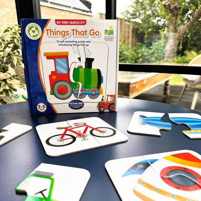 The Learning Journey My First Match It - Things That Go Puzzle For Kids - Helps Interactive Child Development, Problem-Solving and Motor Skills - 15 Self-Correcting Puzzle Sets - For 2+ Years