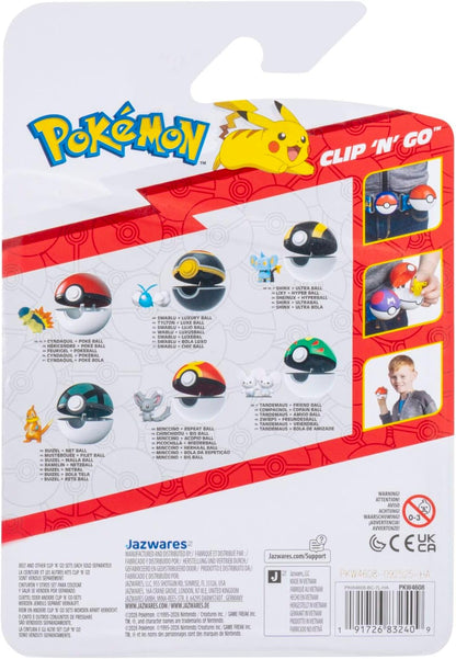 Pokémon Clip ‘N’ Go Cyndaquil and Poké Ball - Includes 2-Inch Battle Figure and Poké Ball Accessory