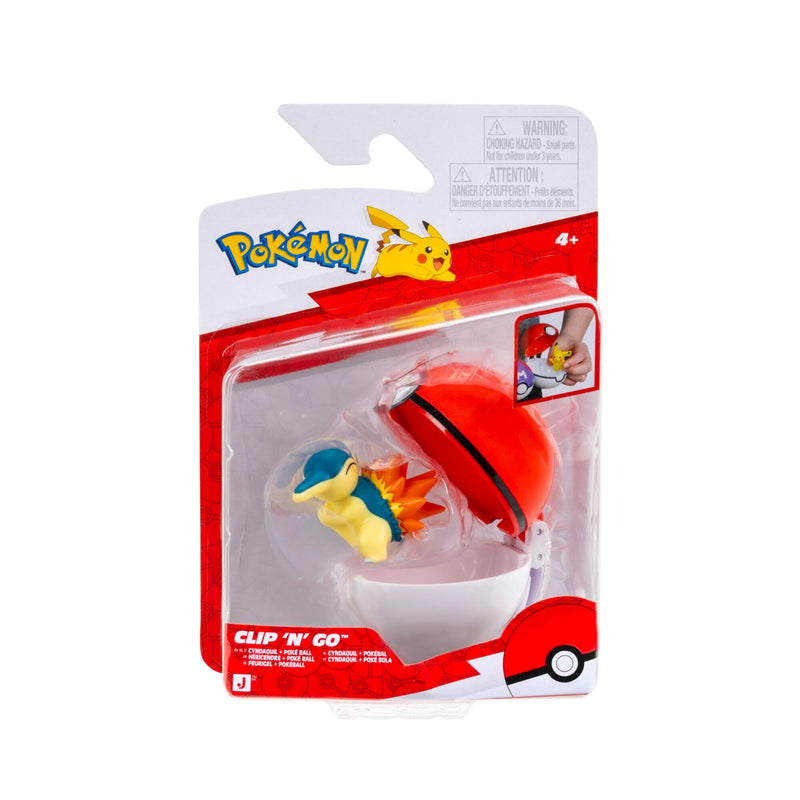 Pokémon Clip ‘N’ Go Cyndaquil and Poké Ball - Includes 2-Inch Battle Figure and Poké Ball Accessory