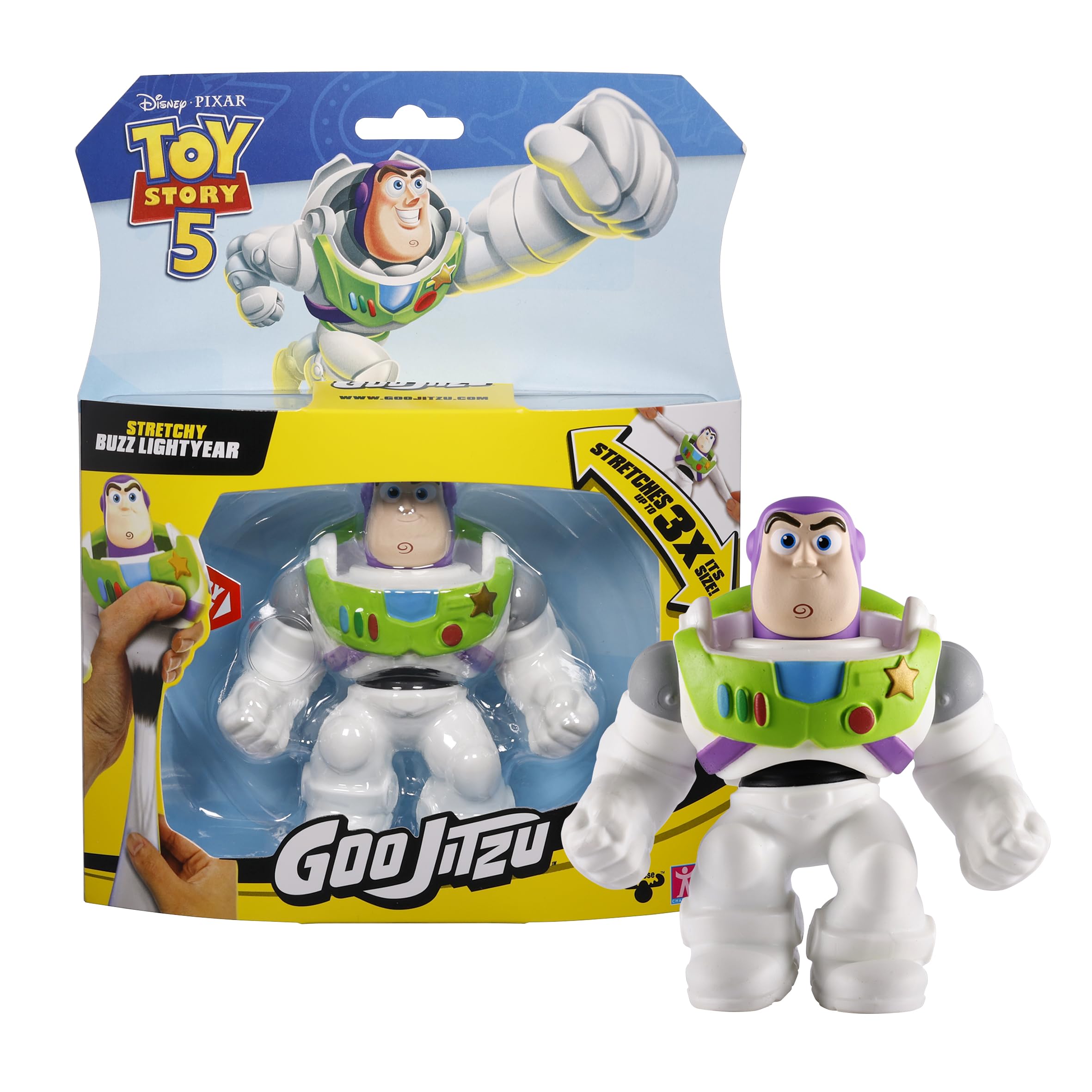 Goo Jitzu et Disney Pixar Toy Story Personnages extensibles, Buzz l'éclair, Boisé, Remplissage Goo, Super Extensible