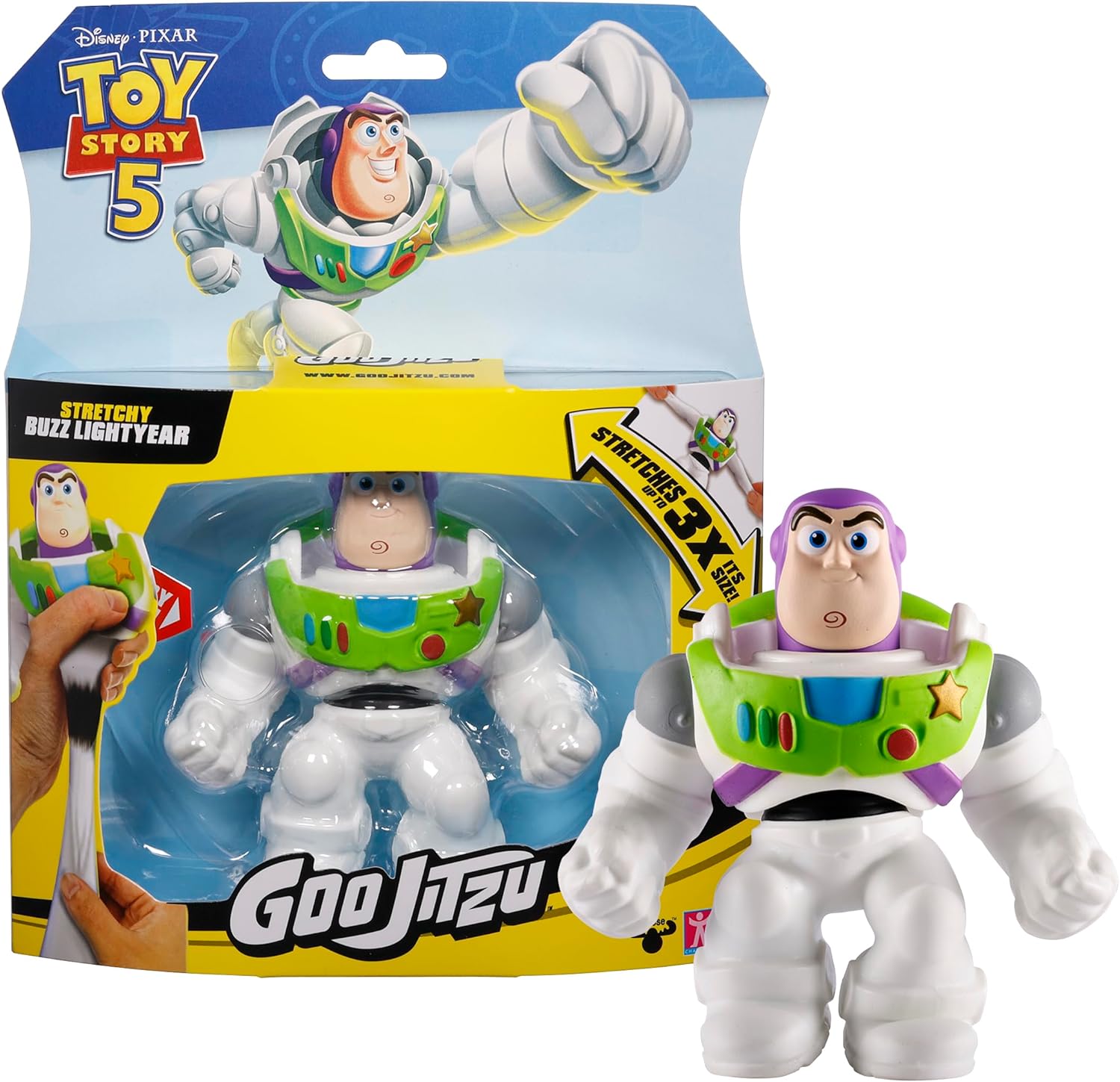 Goo Jitzu et Disney Pixar Toy Story Personnages extensibles, Buzz l'éclair, Boisé, Remplissage Goo, Super Extensible
