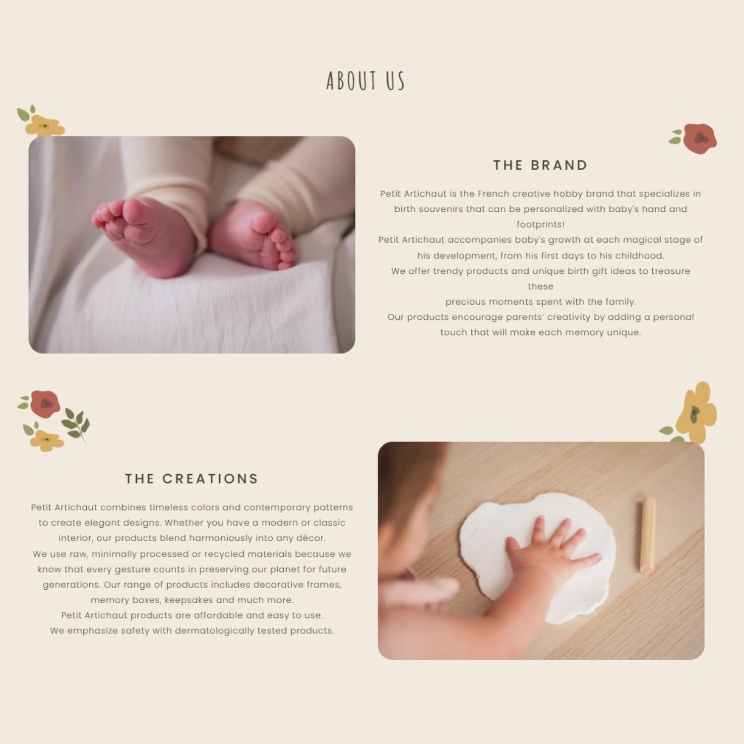 Family Colors Footprint Kit Petit Artichaut