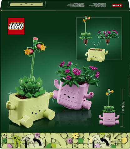 LEGO Botanicals Schommelende Plantjes - Kunstplanten Bouwpakket voor Kinderen en Volwassenen - Incl. 2 Nepplanten en 2 Pastelgekleurde Potten - Slaapkamerdecoratie - DIY Cadeau vanaf 9 Jaar - 11506
