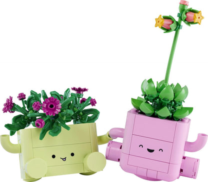 LEGO Botanicals Schommelende Plantjes - Kunstplanten Bouwpakket voor Kinderen en Volwassenen - Incl. 2 Nepplanten en 2 Pastelgekleurde Potten - Slaapkamerdecoratie - DIY Cadeau vanaf 9 Jaar - 11506