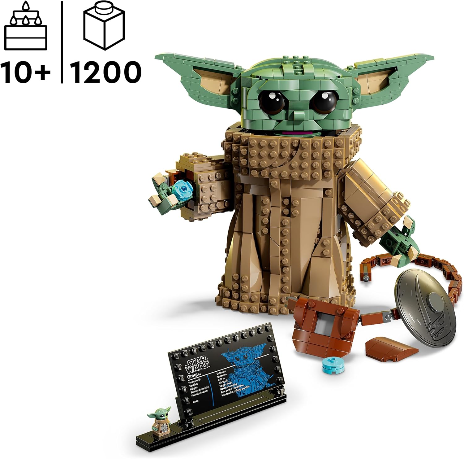 LEGO Star Wars 75446 Grogu als Leerling van de Mandalorian Bouwbaar Speelgoed - Bouwpakket voor Kinderen met Beskar Pantser - Kinderkamer Decoratie - Cadeau voor Jongens, Meisjes en Fans vanaf 10 Jaar