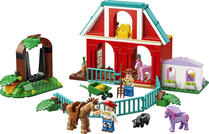 LEGO|Disney Pixar Blaze's Horse Ranch Toy - incl. Woody & Jessie Minifigures plus 2 Horses, Pegasus & Pig Animal Figures - Gift for 4+ Year Old Girls, Boys & Toy Story 5 Fans - 43304