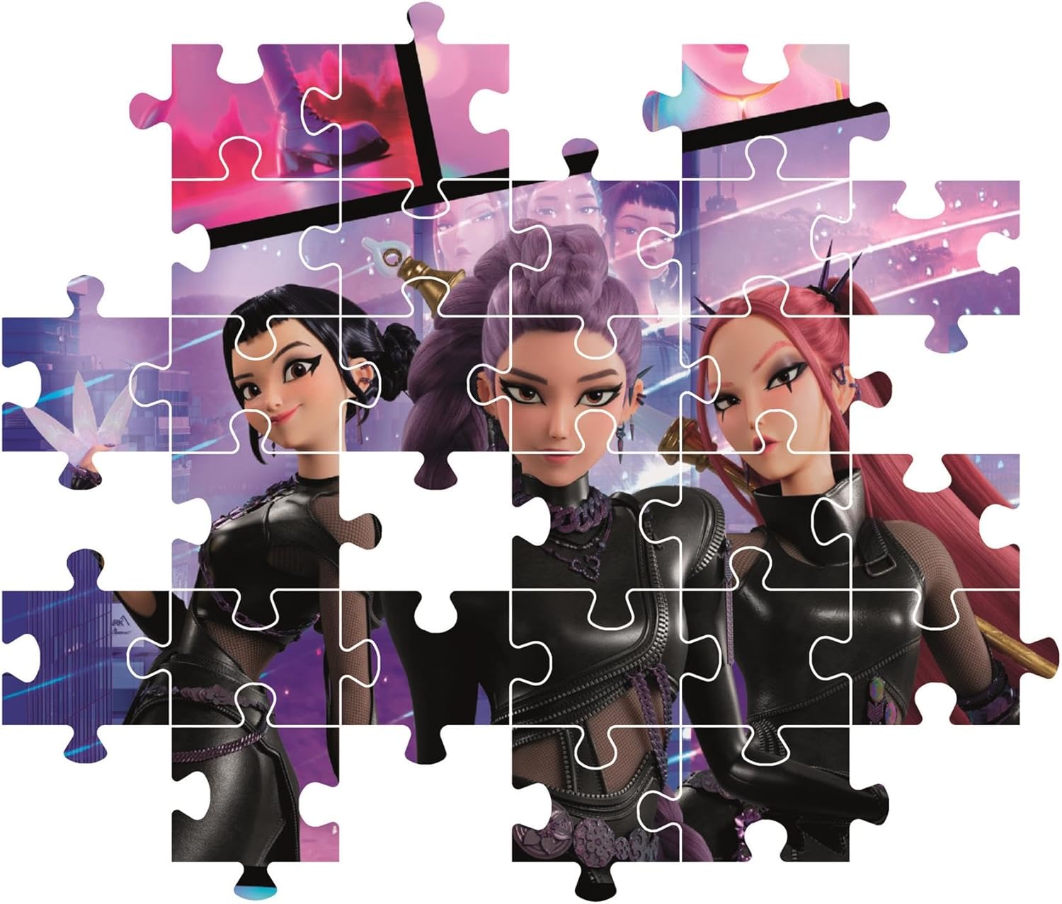 Clementoni Supercolor Kpop Demon Hunters - Puzzle 300 Teile ab 9 Jahren - buntes Kinderpuzzle mit besonderer Leuchtkraft & Farbintensität - Puzzle für Kinder 21760
