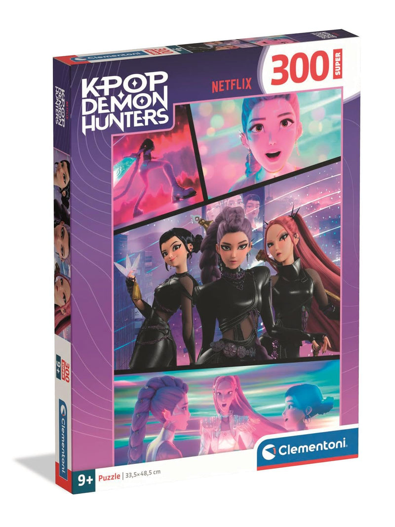 Clementoni Supercolor Kpop Demon Hunters - Puzzle 300 Teile ab 9 Jahren - buntes Kinderpuzzle mit besonderer Leuchtkraft & Farbintensität - Puzzle für Kinder 21760