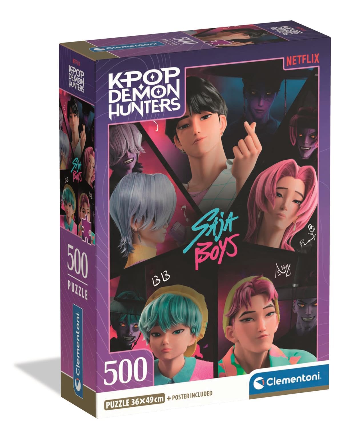 Clementoni Kpop Demon Hunters Puzzle 500 Teile Erwachsene - Puzzle Erwachsene in 49 x 36 cm - Puzzle Erwachsene anspruchsvoll von Clementoni 35625