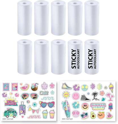 Photo Creator Instant Camera Refill 10 Pack, Photo Creator, Over 700 Prints, Instantly Dry, Personalise Prints with Cool Stickers!, White (CLK 005