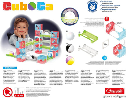 Quercetti - Quercetti Cuboga Knikkerbaan - 70dlg.