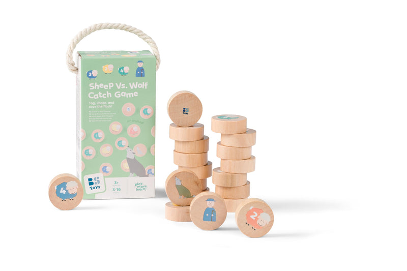 BS Toys – Houten Achtervolgingsspel – Vang Schapen en Vermijd Wolven – 3+ Jaar