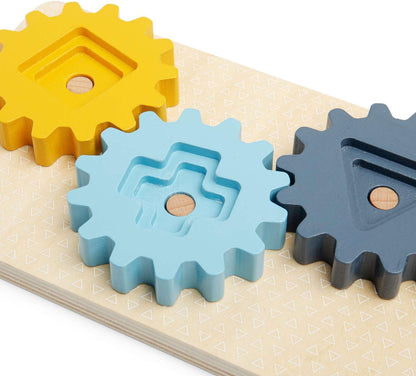 Bigjigs Toys Arctic Animal Cog Puzzles Board - 10-delig houten vorm-matching-spel, duurzame stukken hout met siliconenvormen, baby-peuter Montessori-speelgoed, cadeaus voor 1 2 3 jaar oud