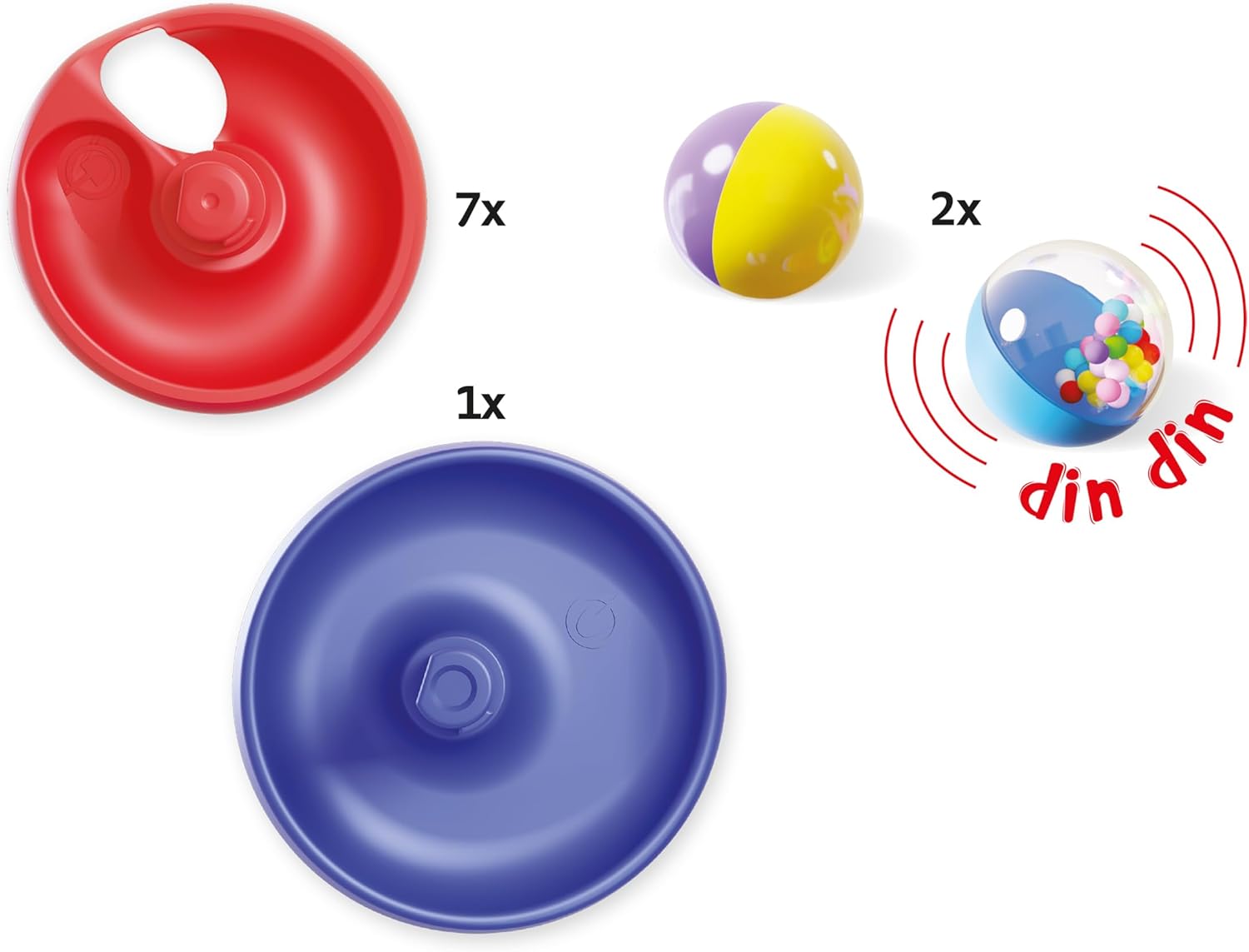 QUERCETTI Spiral Tower Super, kbaan voor kinderen met 7 spiralen en 1 stabiele basis, educatief spel voor kinderen 1+, stimuleert coördinatie en fijne motoriek, creatief speelgoed in meerkleurig