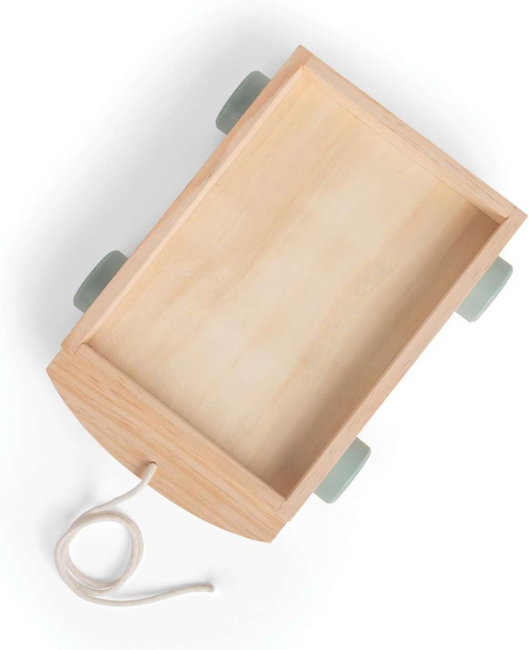 Bigjigs Toys FSC Certified Brick Pull Along Cart - Wooden Pull Along Wagon with Baby Blocks for 18 months +, Sustainable Pull Along Toy & Wooden Baby Walker, Educational Shape Game
