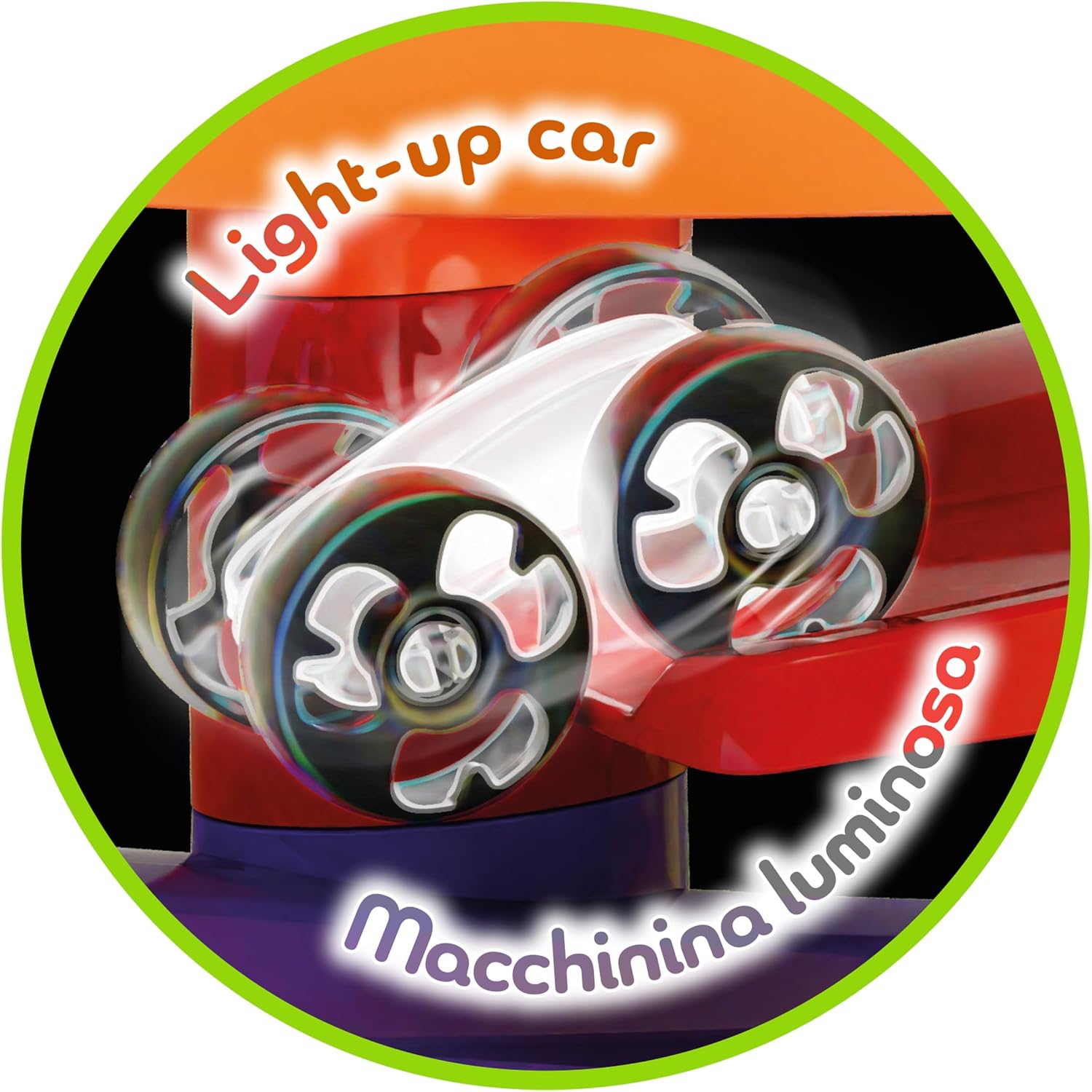 QUERCETTI - Flip Car Race Track Superbaan voor ks en auto's kinderen van 18 maanden + - Montessori-spel - creatief en educatief spel - cadeau voor jongens van 2 tot 3 jaar - speelgoed Made in