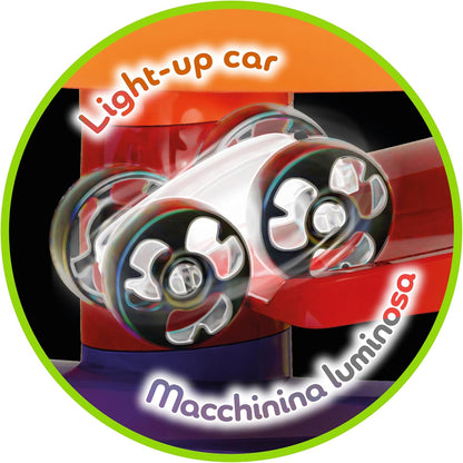 QUERCETTI - Flip Car Race Track Superbaan voor ks en auto's kinderen van 18 maanden + - Montessori-spel - creatief en educatief spel - cadeau voor jongens van 2 tot 3 jaar - speelgoed Made in
