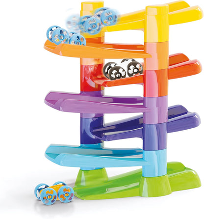 QUERCETTI - Flip Car Race Track Superbaan voor ks en auto's kinderen van 18 maanden + - Montessori-spel - creatief en educatief spel - cadeau voor jongens van 2 tot 3 jaar - speelgoed Made in