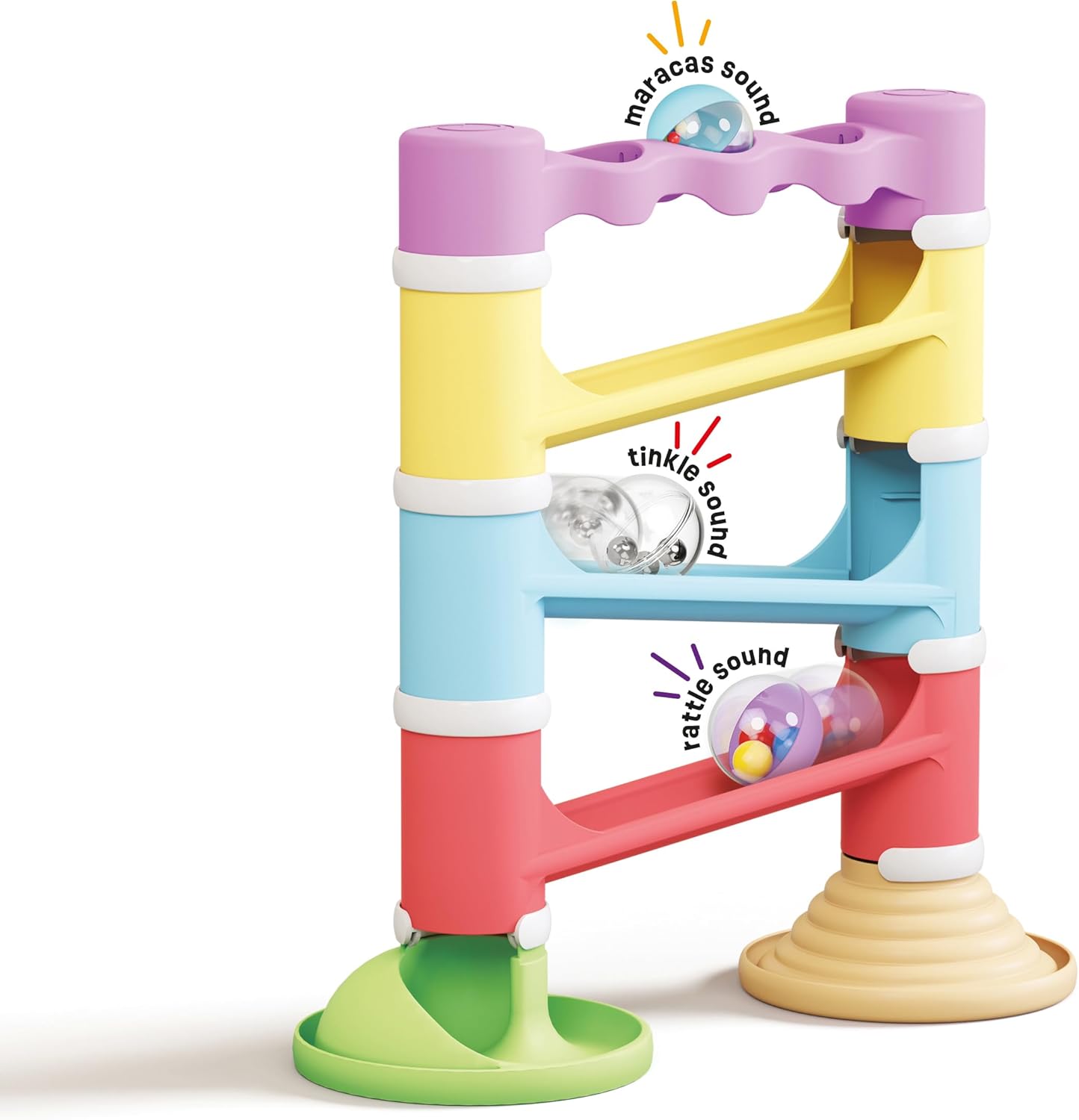 QUERCETTI Migoga Tower Sound kbaan 18 maanden, Montessori creatieve en educatieve spellen, cadeau voor jongens van 1 jaar, 2 speelgoed voor kinderen van 3 jaar, milieuvriendelijk, meerkleurig