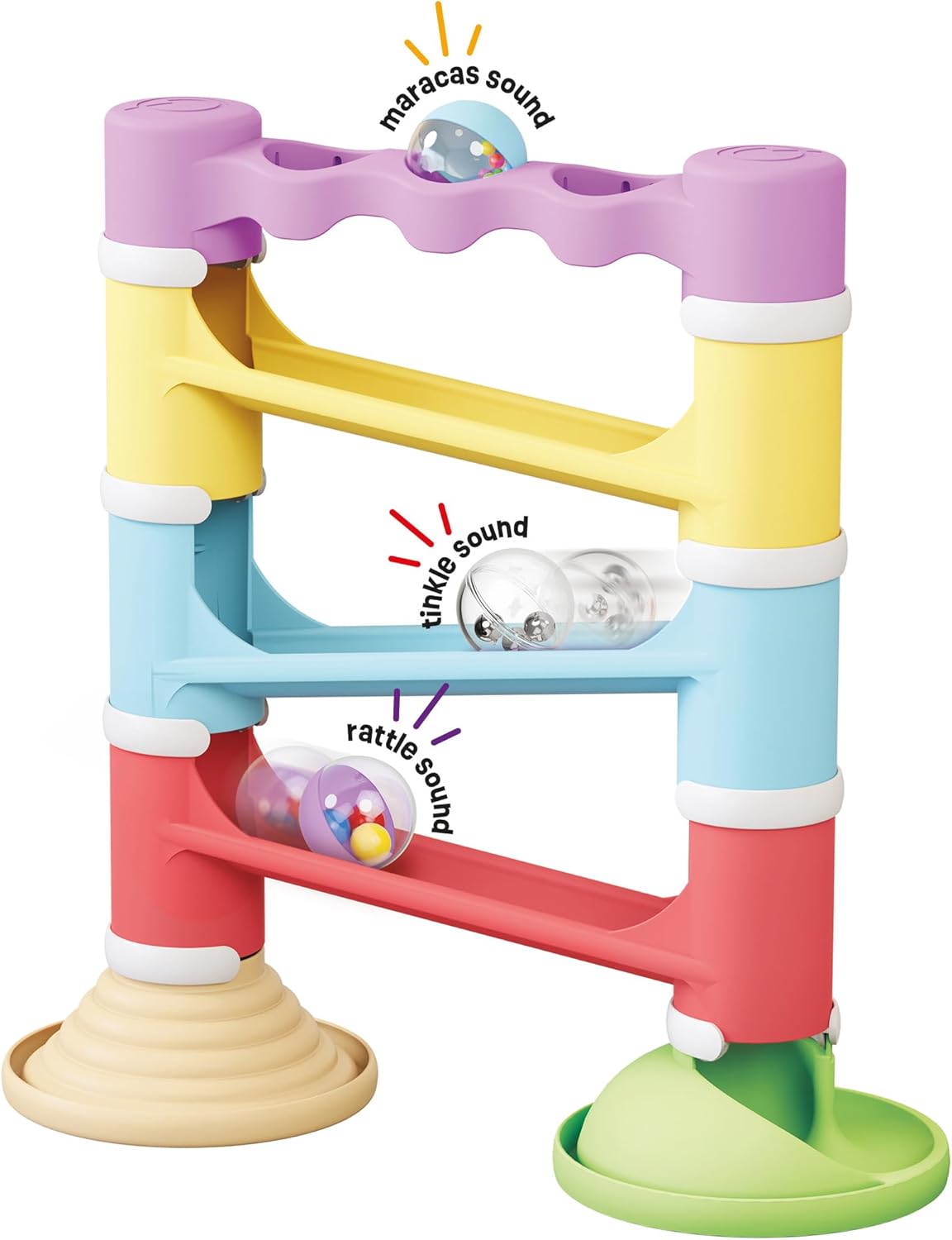 QUERCETTI Migoga Tower Sound kbaan 18 maanden, Montessori creatieve en educatieve spellen, cadeau voor jongens van 1 jaar, 2 speelgoed voor kinderen van 3 jaar, milieuvriendelijk, meerkleurig