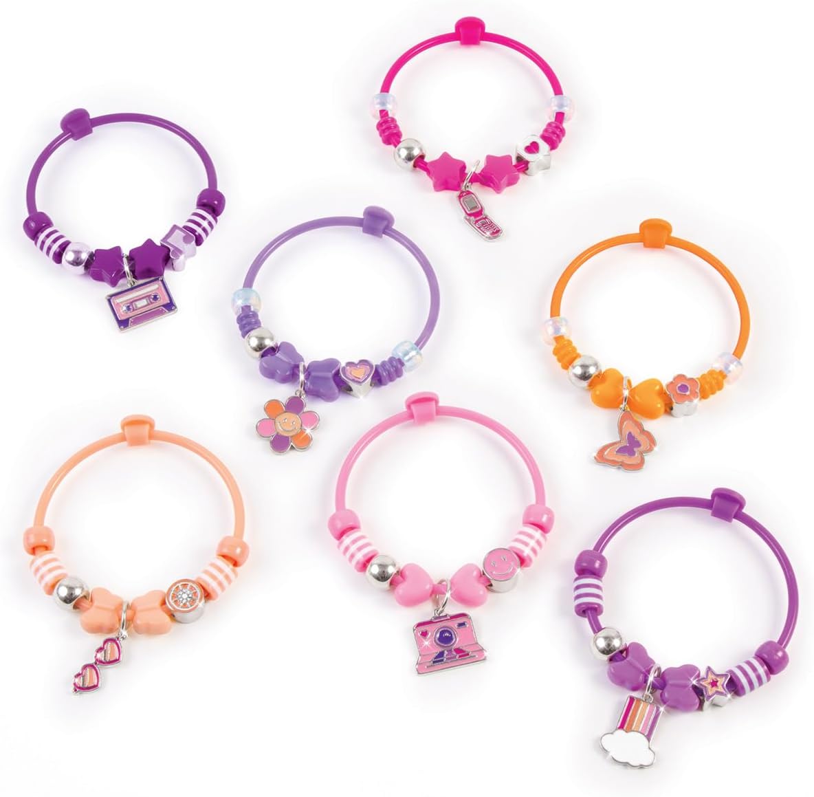 Make It Real 2901329 Fashion Armbandenset, doe-het-zelf sieradenset met modieuze parels, sieraden zelf knutselen, knutselset, creatieve kit voor kinderen
